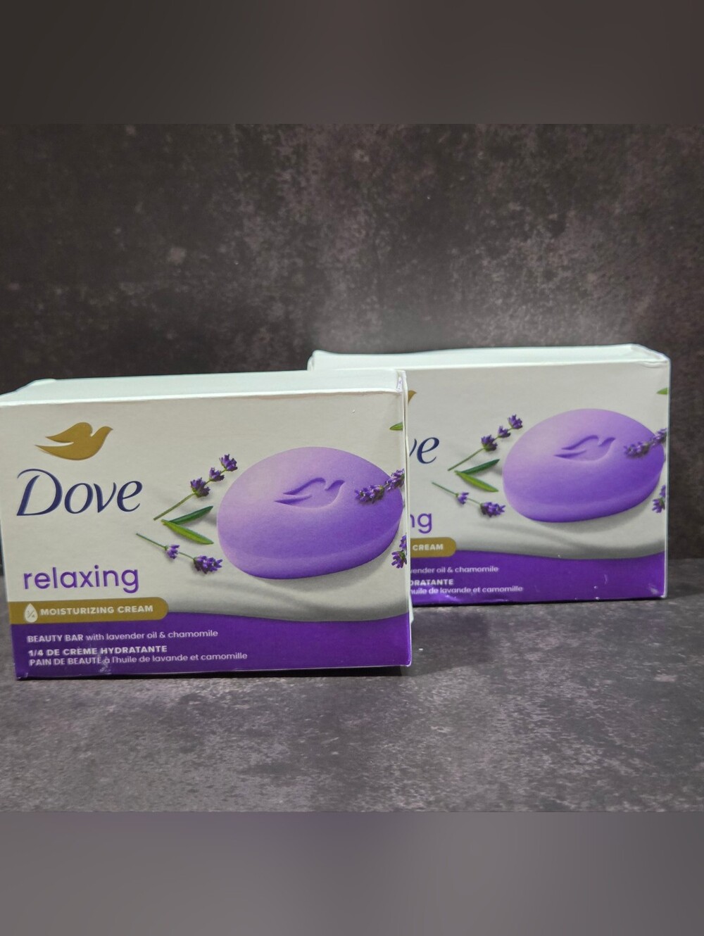 🚨5/$25 Dove Beauty Bar Gentle Skin Cleanser Relaxing Lavender (2 Bars)